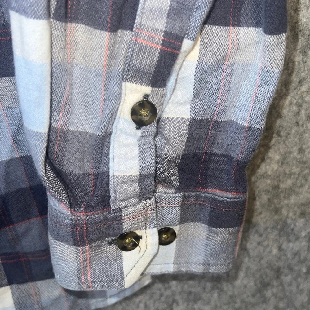 Carhartt Men's Rugged Flex Relaxed Fit Plaid Flannel Shirt XL Blue Grey 104909